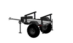 Flat Bed Trailer with Short Towers