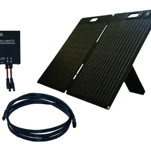 This bundle includes a 120 watt solar panel, 10 amp solar controller, and an 8-foot SAE extension cable, providing everything you need to generate and manage your own power wherever you are.