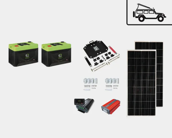 The REDARC Overland 200 Ah Power Bundle includes two E360 100 Ah LiFePO4 batteries with a dual battery tie-down tray system to combine, mount, and secure the batteries.